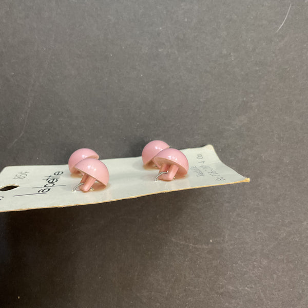 Vintage 1093 La Petite 7/16 Light Pink Plastic Shank Buttons 4 on Button Card