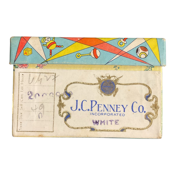 Vintage 1931 Baby Shoe Box J.C. Penney Nursery Scene