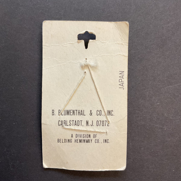 Vintage 513 Le Chic 3/4 Black Plastic 4 Hole Buttons 3 on Button Card