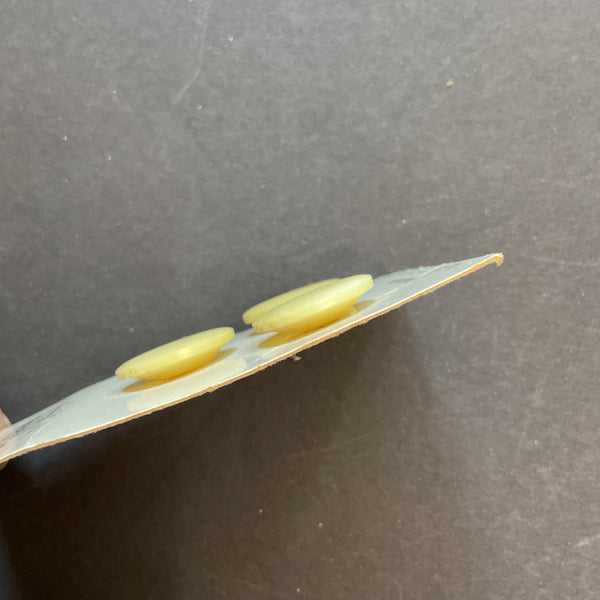 3 Vintage La Petite 3/4 Plastic Marbled Cream Buttons 3 on Card