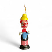 Vintage Wooden Clown Christmas Ornament Nueman 1979