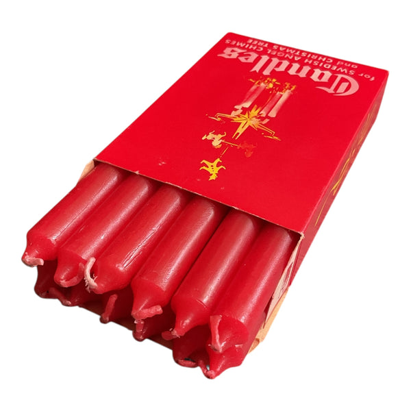 Vintage Red Candles for Swedish Angel Chimes and Christmas Tree