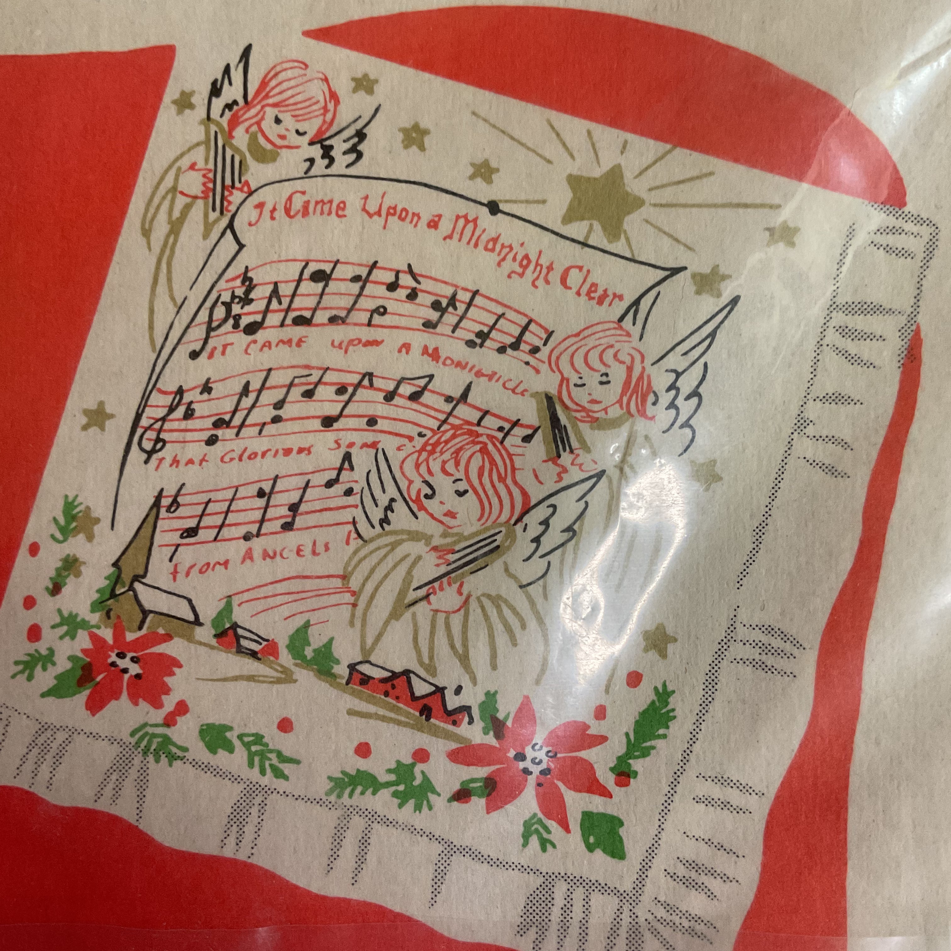 Vintage Songs of Christmas 24 Napkins Angels Manger Scene - Avid Vintage
