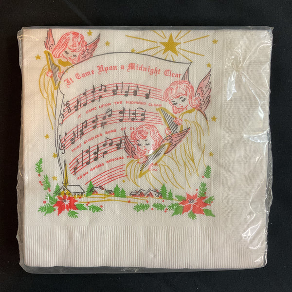 Vintage Songs of Christmas 24 Napkins Angels Manger Scene