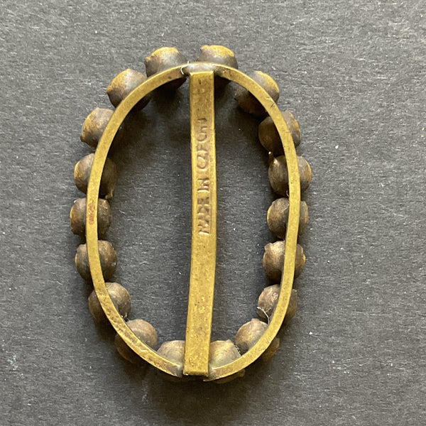 Vintage Czech Rhinestone and Faux Pearl Buckle or Scarf Slide