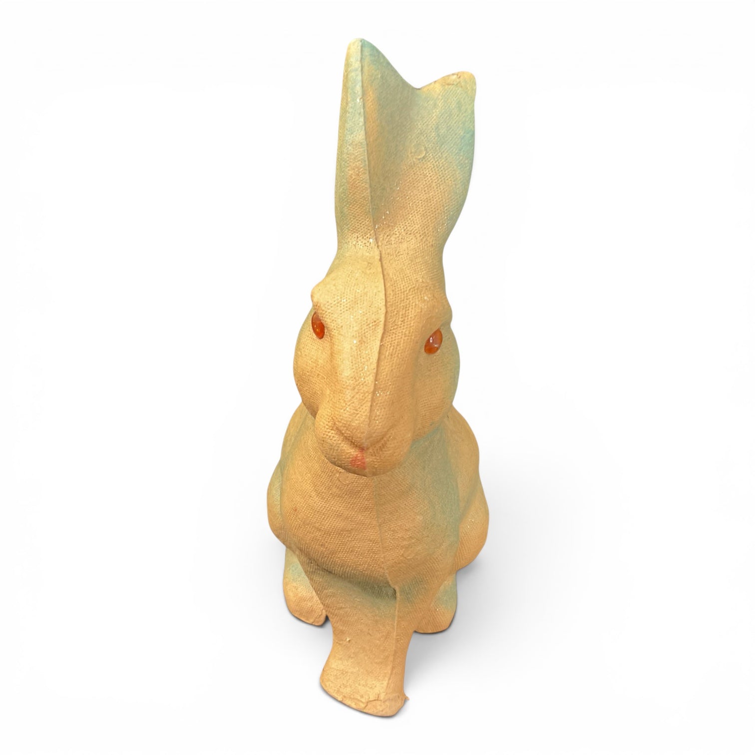 Vintage Paper Mache Easter Bunny Figurine Large Blue Drake Process
