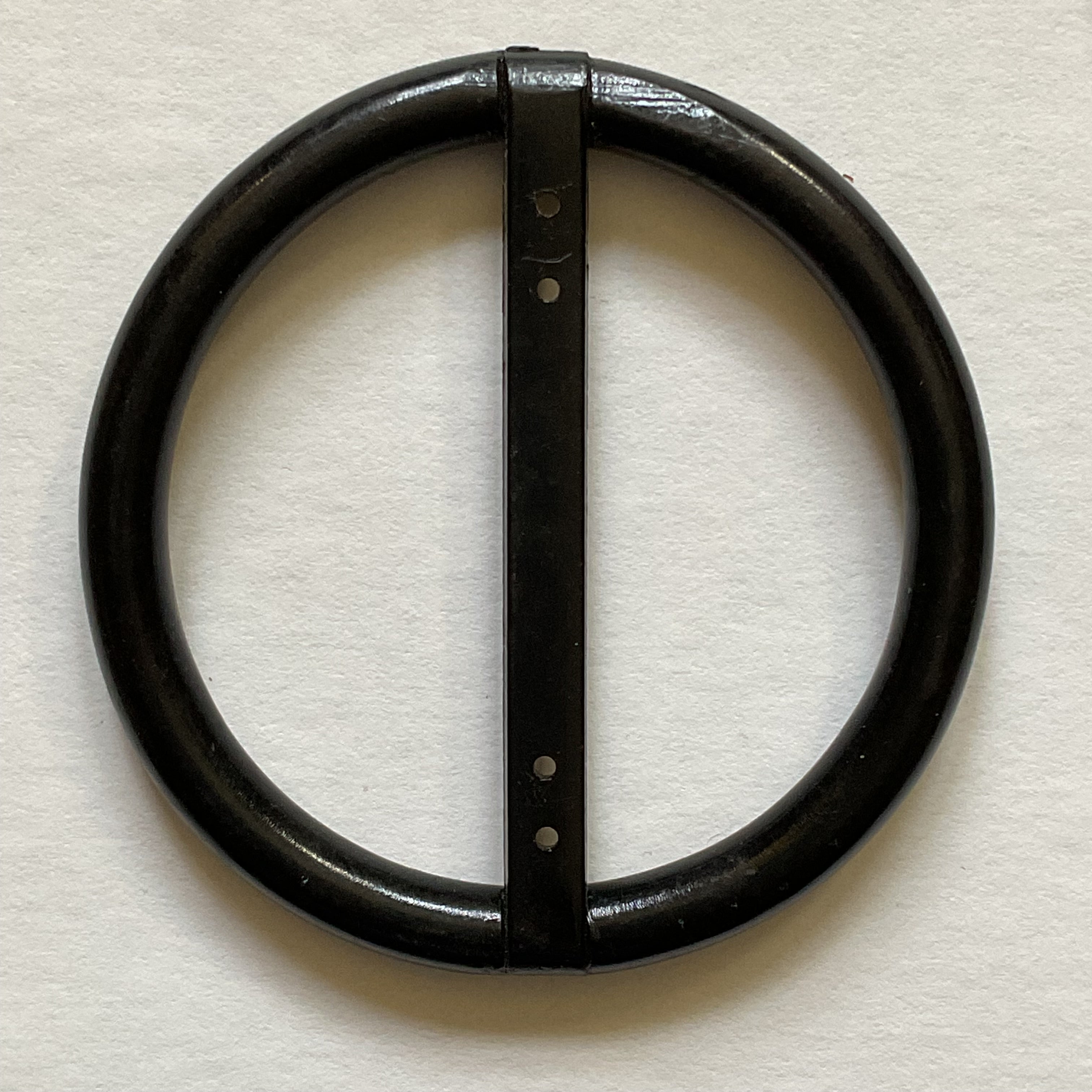 Vintage Black Rhinestone Plastic Belt Buckle - Avid Vintage