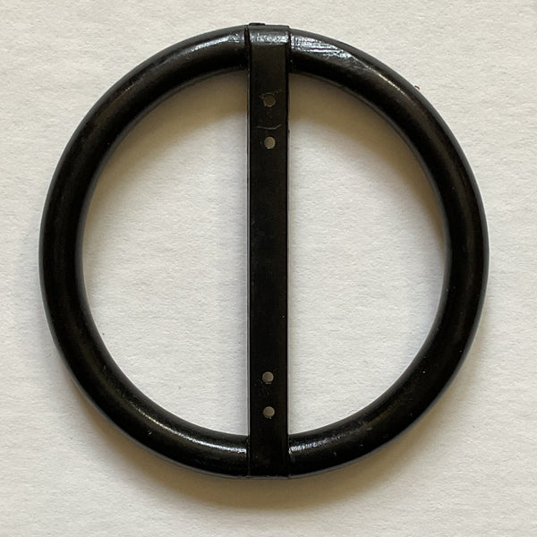 Vintage Black Rhinestone Plastic Belt Buckle