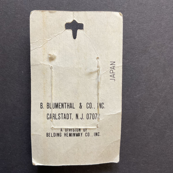 Vintage 83 La Petite 1/2 White Plastic Shank Buttons 4 on Button Card