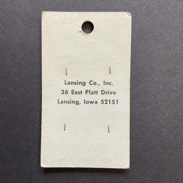 Vintage 9149 Lansing 3/4 Cream Colored Plastic 4 Hole Buttons 4 on Button Card