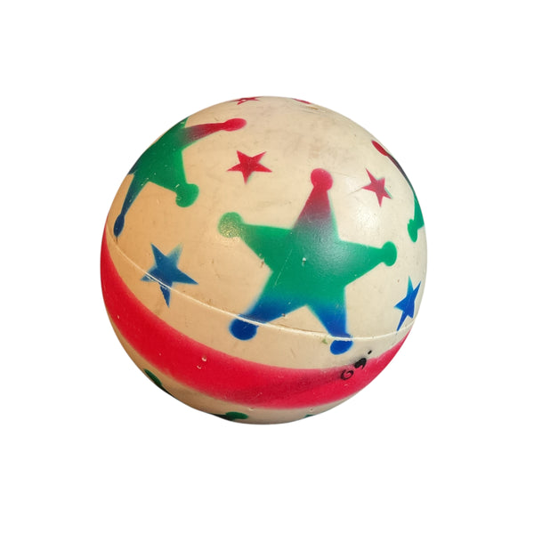 Vintage Rubber Bouncy Ball Small With Stars and Stripe