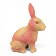Vintage Easter Bunny Figurine Large Pink Paper Mache Drake Process