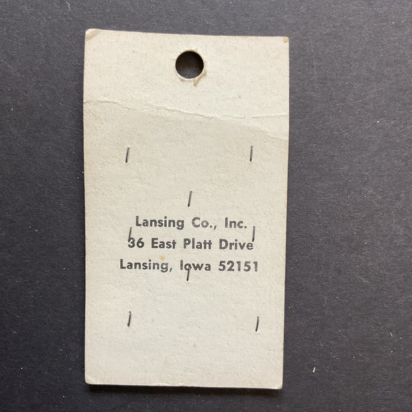 Vintage 9147 Lansing 1/2 Beige Plastic 4 Hole Buttons 8 on Button Card