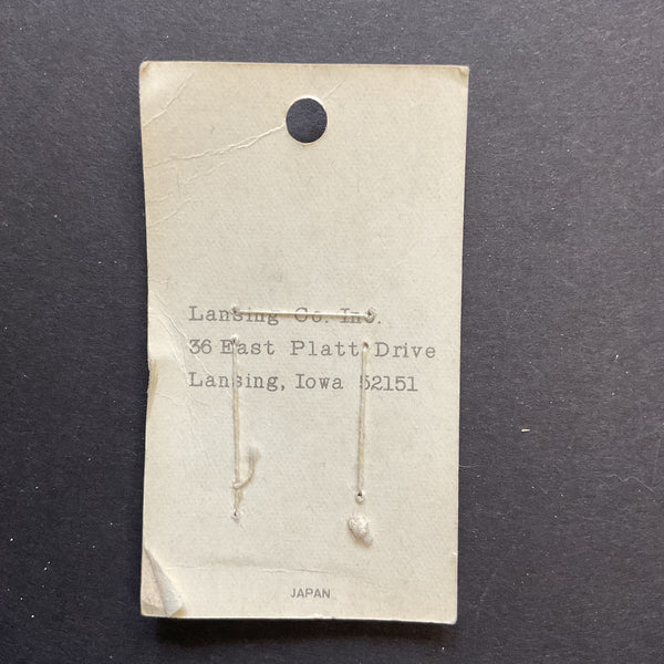 Vintage 1107 La Petite 3/4 Pastel Pink Plastic 2 Hole Buttons 4 on Button Card