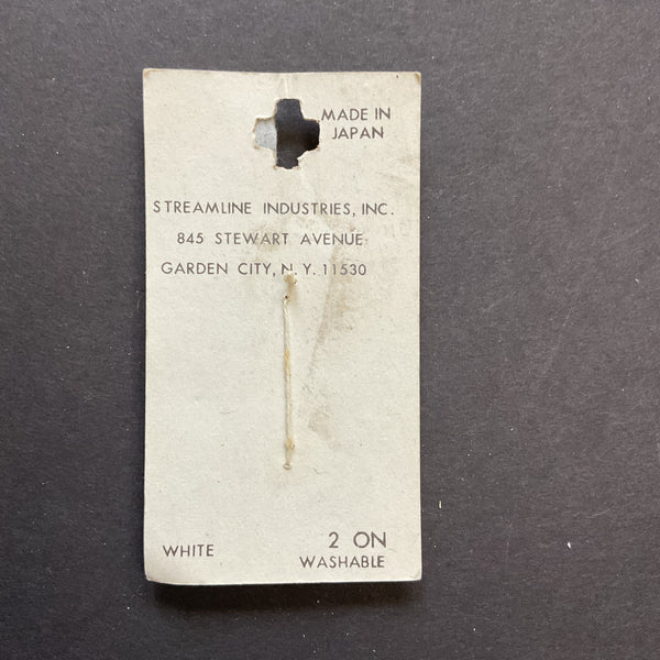 Vintage K102 Streamline 11/16 Clear Frosted 2 Hole Buttons 2 on Button Card