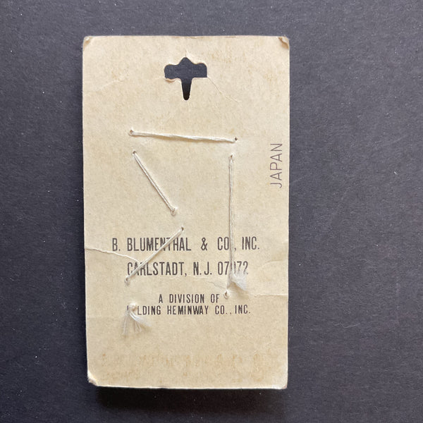 Vintage 82 La Petite 3/8 White Plastic Shank Buttons 5 on Button Card