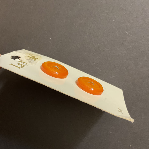 Vintage 91407 La Mode Yellow 4 Hole Buttons 2 on Card