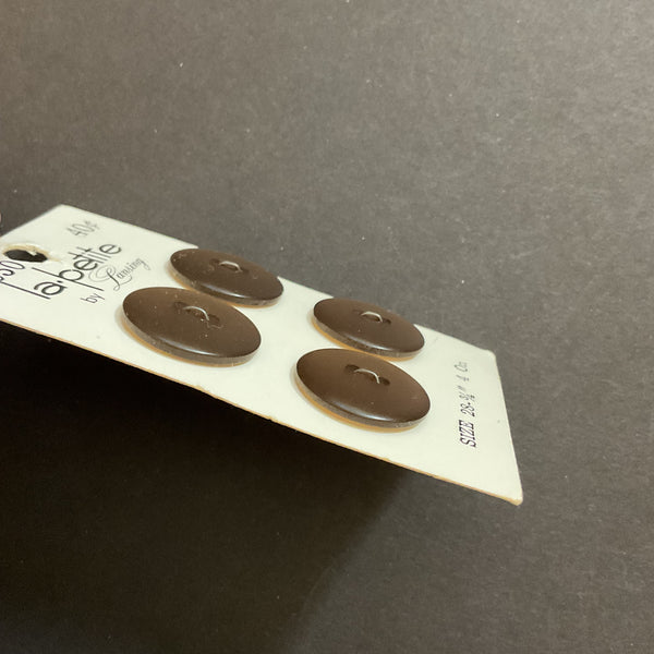 Vintage 2650 La Petite 3/4 Shiny Gold 2 Hole Buttons 4 on Card