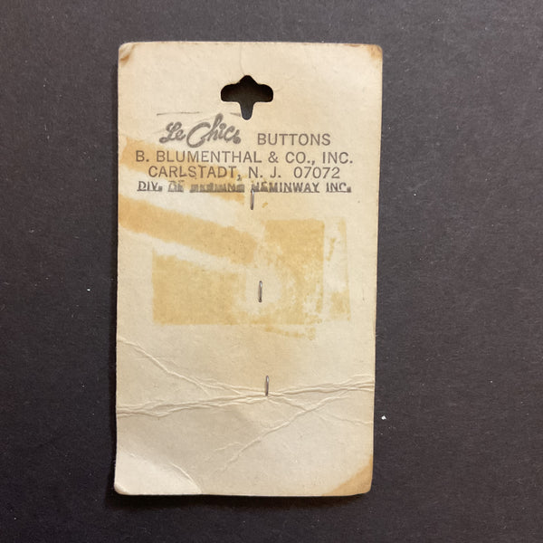 Vintage 5/8” Le Chic 1783 Rust 4 Hole Buttons 3 on Card