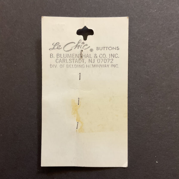 Vintage 2998 Le Chic 1/2 Light Blue 2 Hole Buttons 4 on Button Card