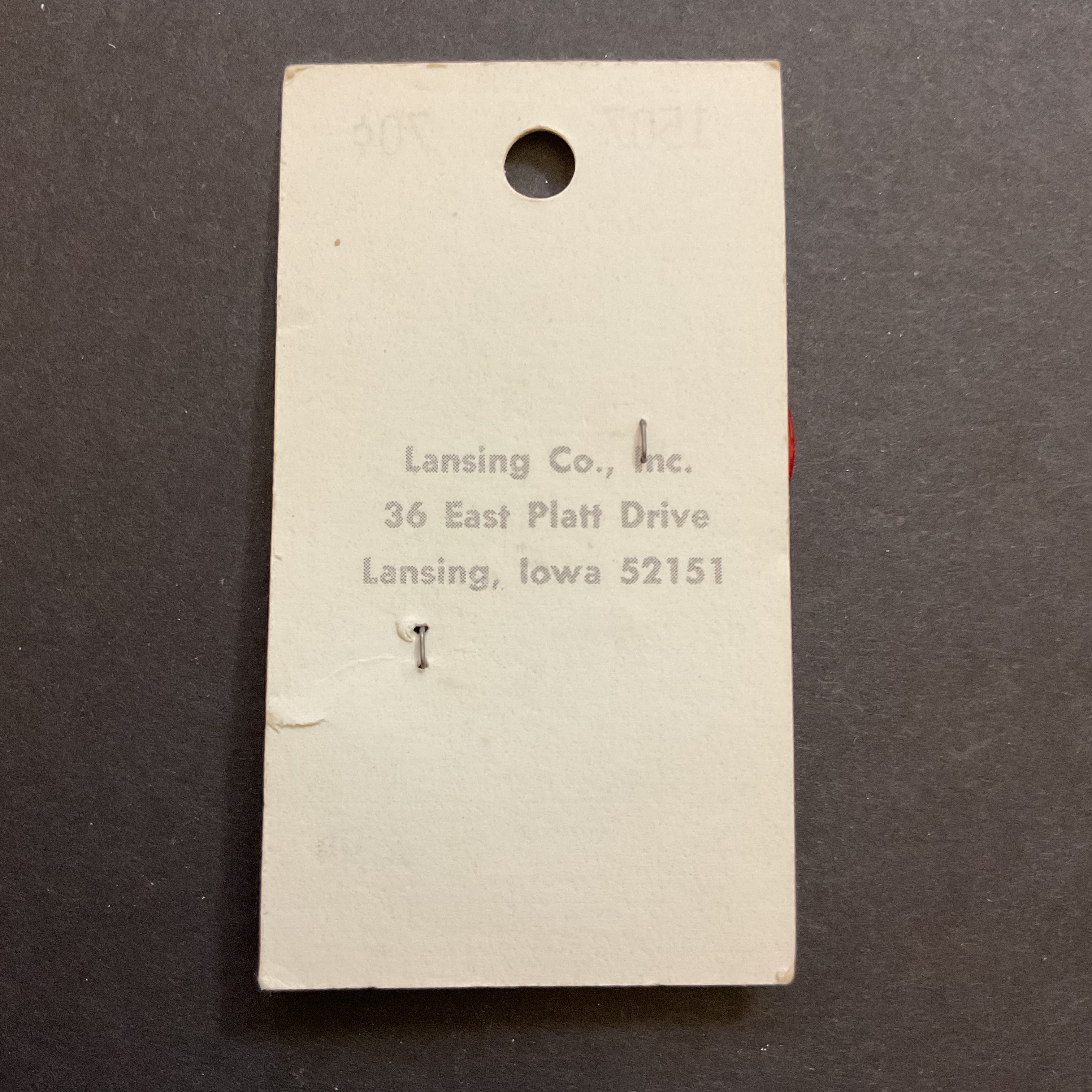 Vintage 1507 La Petite 1 1/8 Shiny Red 2 Hole Buttons 2 on Card