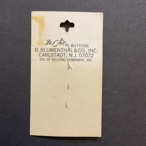 Vintage 2984 Le Chic 7/16 Shiny Light Blue 4 Hole Buttons 4 on Card