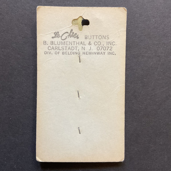 Vintage 3035 Le Chic 3/4 Medium Green Matte 4 Hole Buttons 3 on Button Card