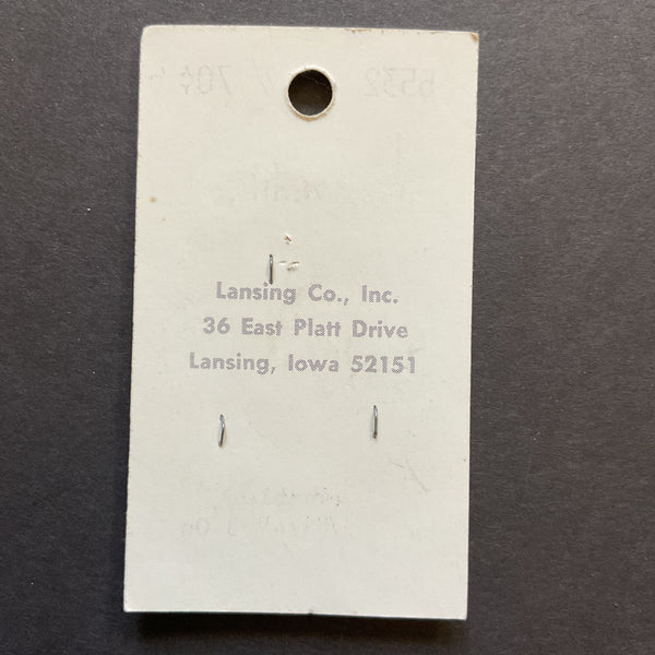 Vintage 6532 La Petite 3/4 Matte Gray 2 Hole Buttons 3 on Card