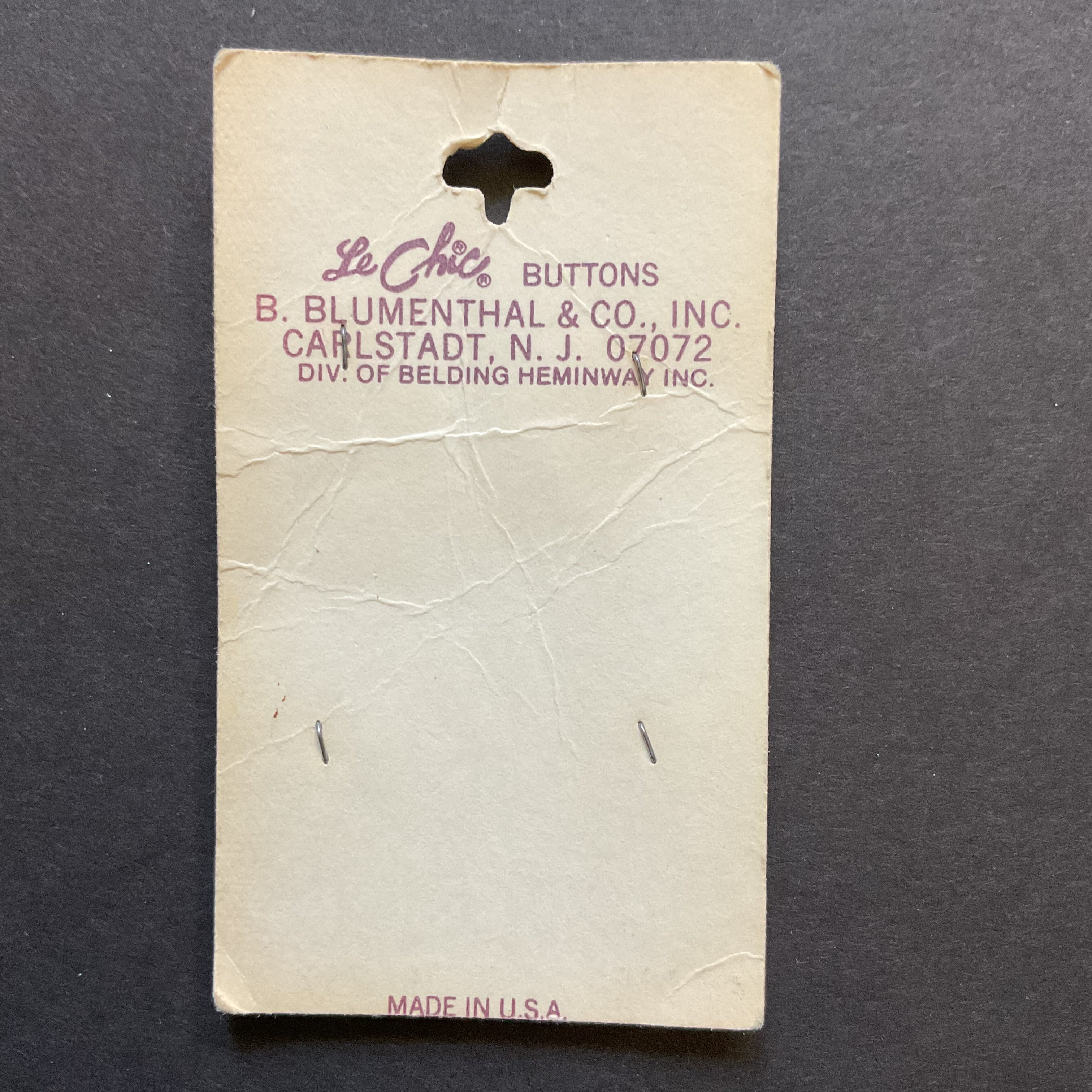Vintage 3009 Le Chic 1/2 Shiny Dark Green 4 Hole Buttons 4 on Card