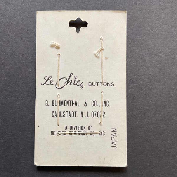 Vintage 2466 Le Chic 5/8 Navy Blue 4 Hole Buttons 6 on Button Card