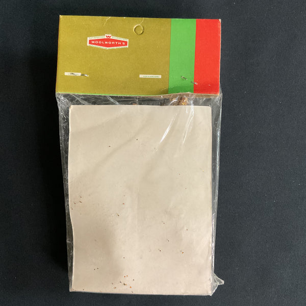 Vintage Flocked White Reindeer Gold Glitter Antlers and Tail NOS