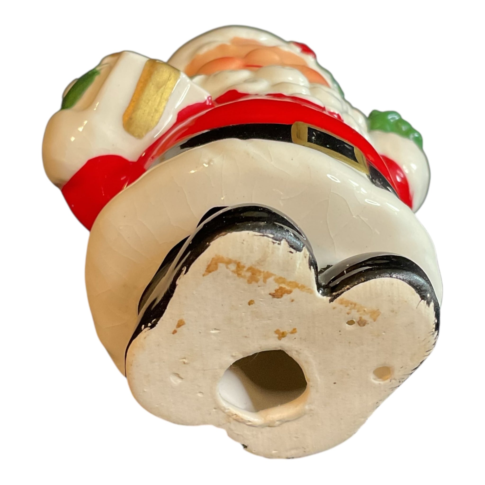 Vintage Ceramic Winking Santa Claus Christmas Figurine Mid Century