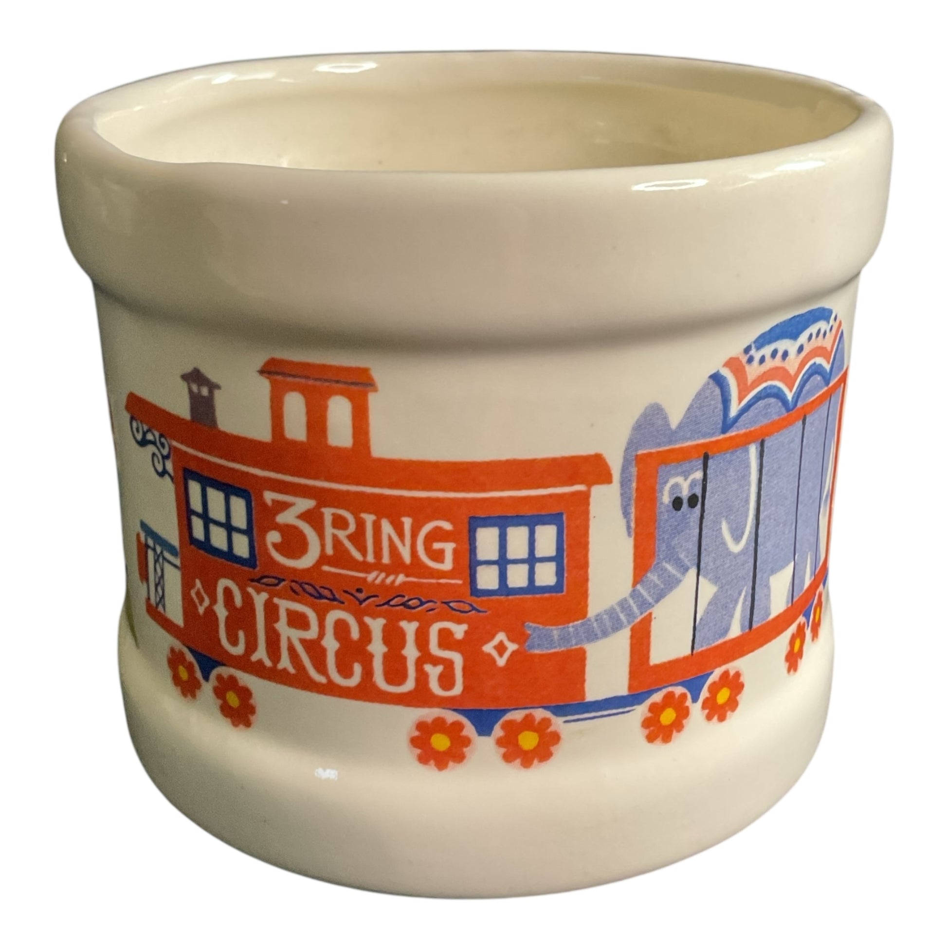 Vintage 3 Ring Circus Train Planter Haeger USA Ceramic - Avid Vintage