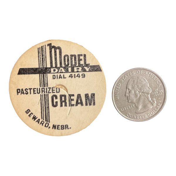Vintage Milk Bottle Cap Model Dairy Seward Nebraska