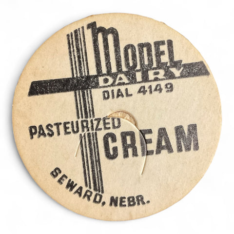 Vintage Milk Bottle Cap Model Dairy Seward Nebraska