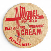 Vintage Bottle Cap Whipping Cream Model Dairy Seward Nebraska