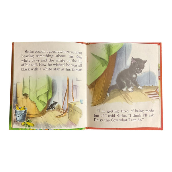 Socks 1949 Whitman Children’s Book Hardcover Florence Sarah Winship