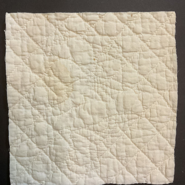 Vintage Appliqued Quilt Block Little Dutch Girl or Brownie Green and Blue 10 1/2 x 11