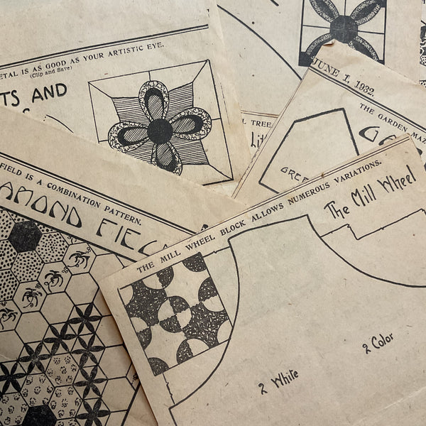 Vintage Kansas City Star Quilt Patterns 10 Original 1930s Newspaper Clippings