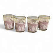 Vintage Jeanette Jasperware Lilac Shot Glasses Set of 4