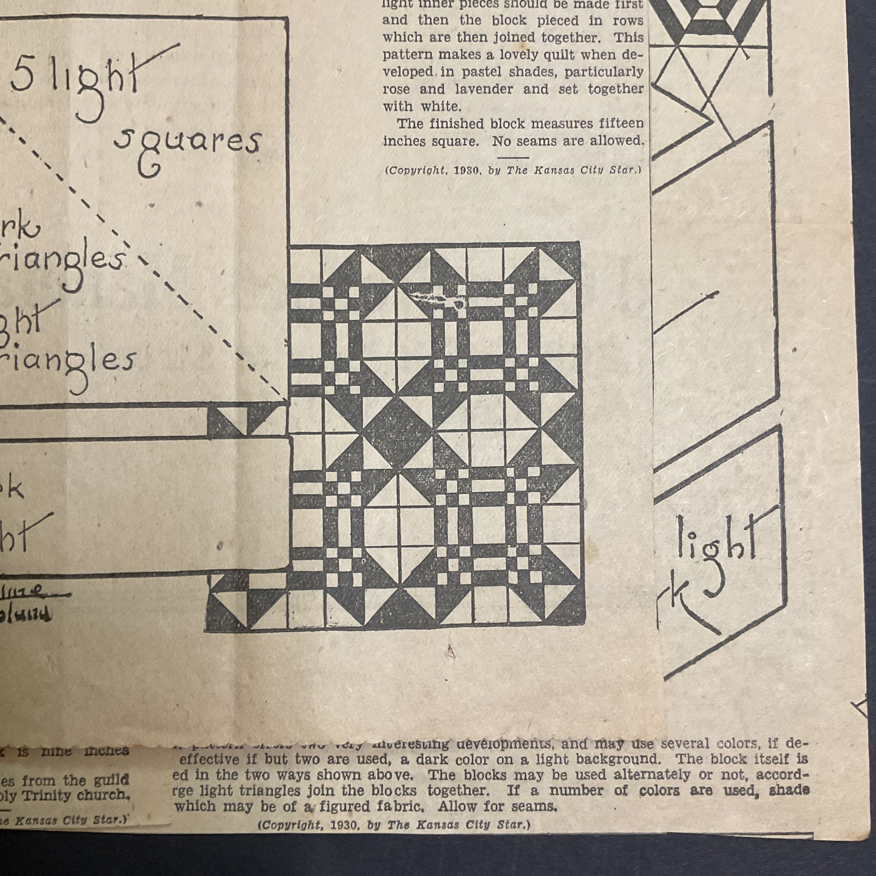 10 Vintage Kansas City Star Quilt Patterns Original 1930s Newspaper Clippings