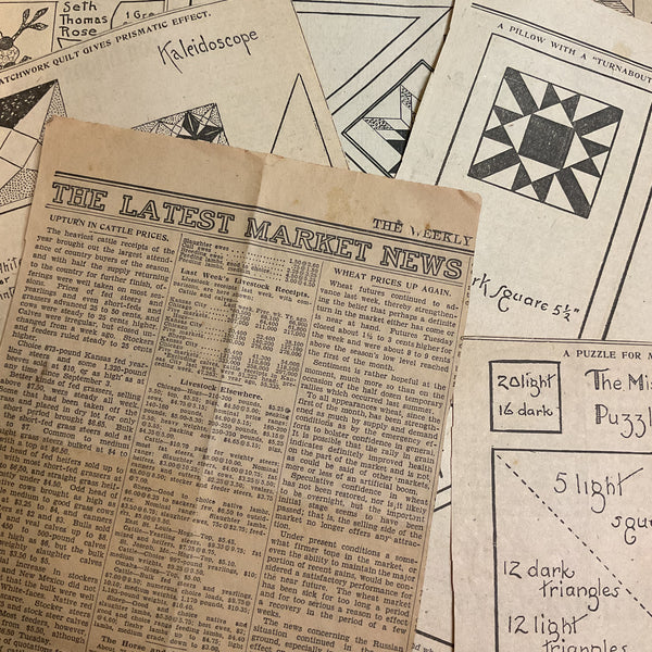 10 Vintage Kansas City Star Quilt Patterns Original 1930s Newspaper Clippings
