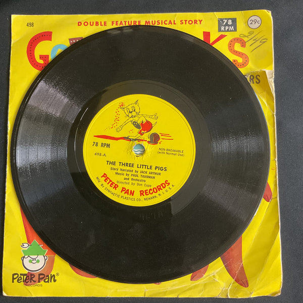 Vintage 1962 Goldilocks and the 3 Bears Peter Pan Vinyl Record in Sleeve 78 RPM