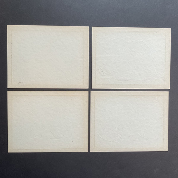 4 Vintage Children’s Sewing Cards Pig Rabbit A. Flanagan Company