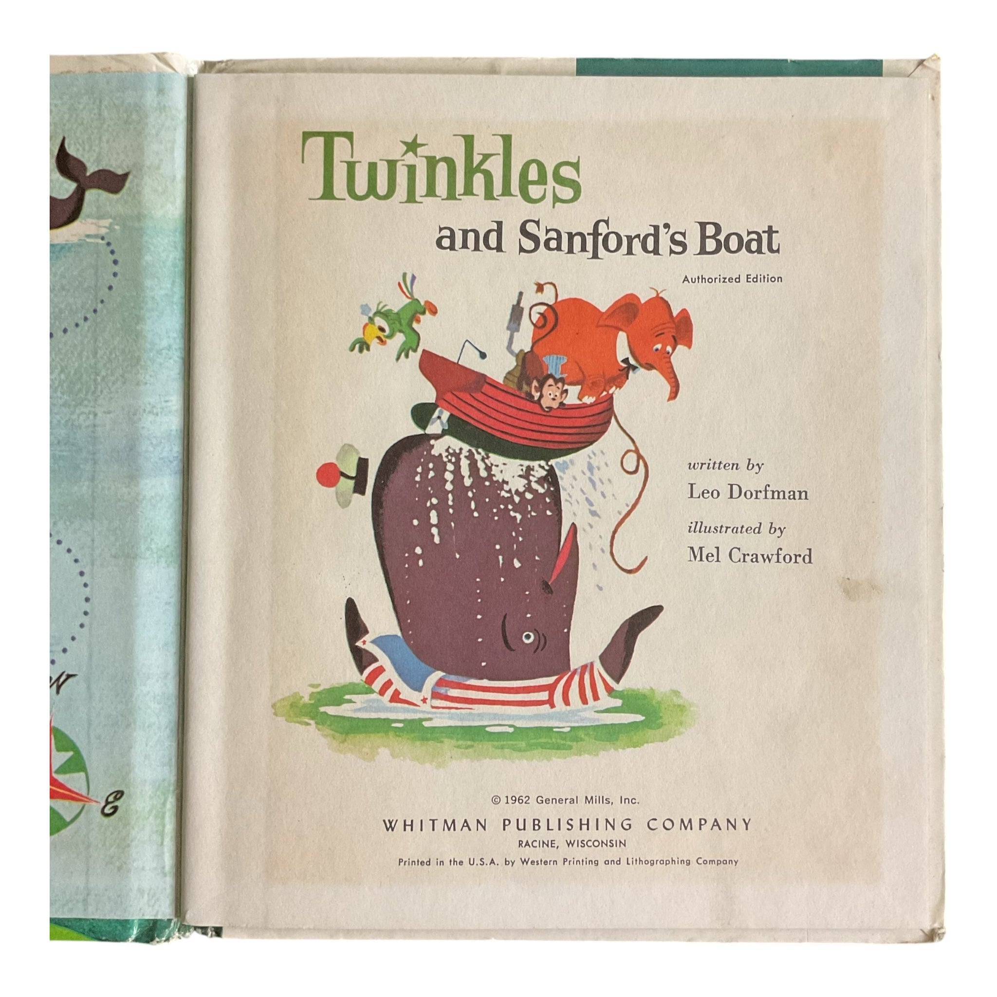 Twinkles and Sanford’s Boat Vintage 1962 Whitman Hardcover Childrens Book 2477
