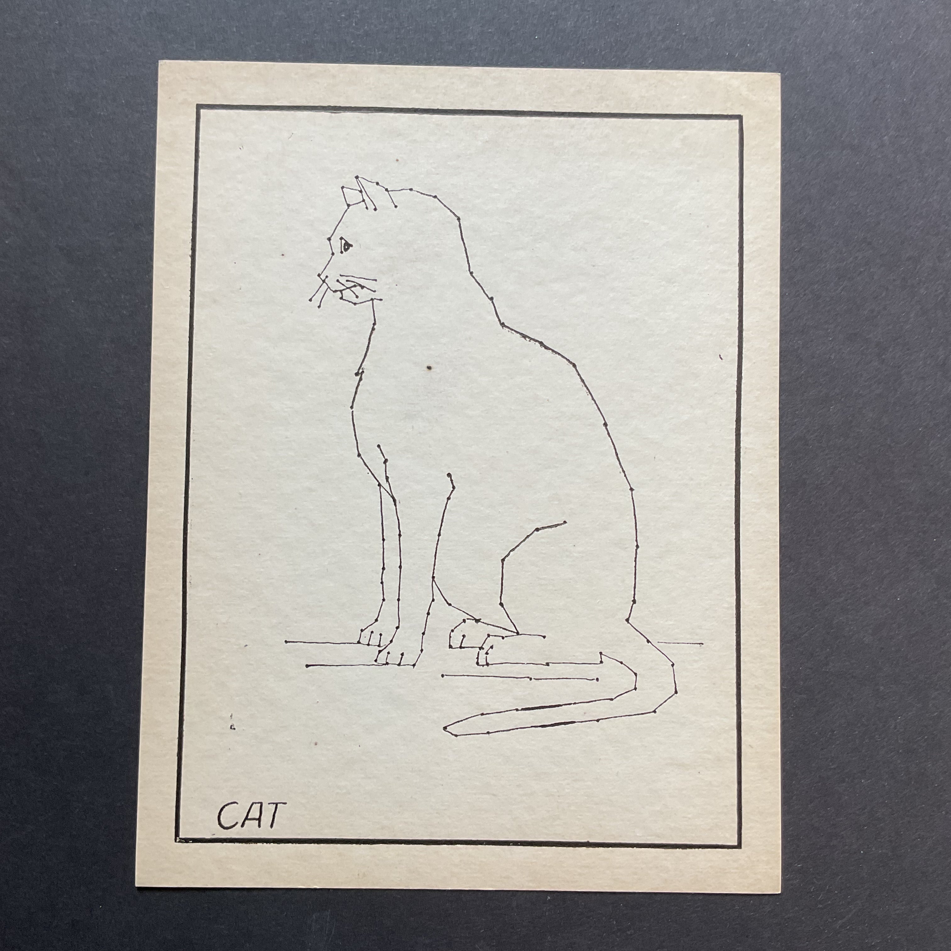 4 Vintage Children’s Sewing Cards Lion Squirrel A. Flanagan Company