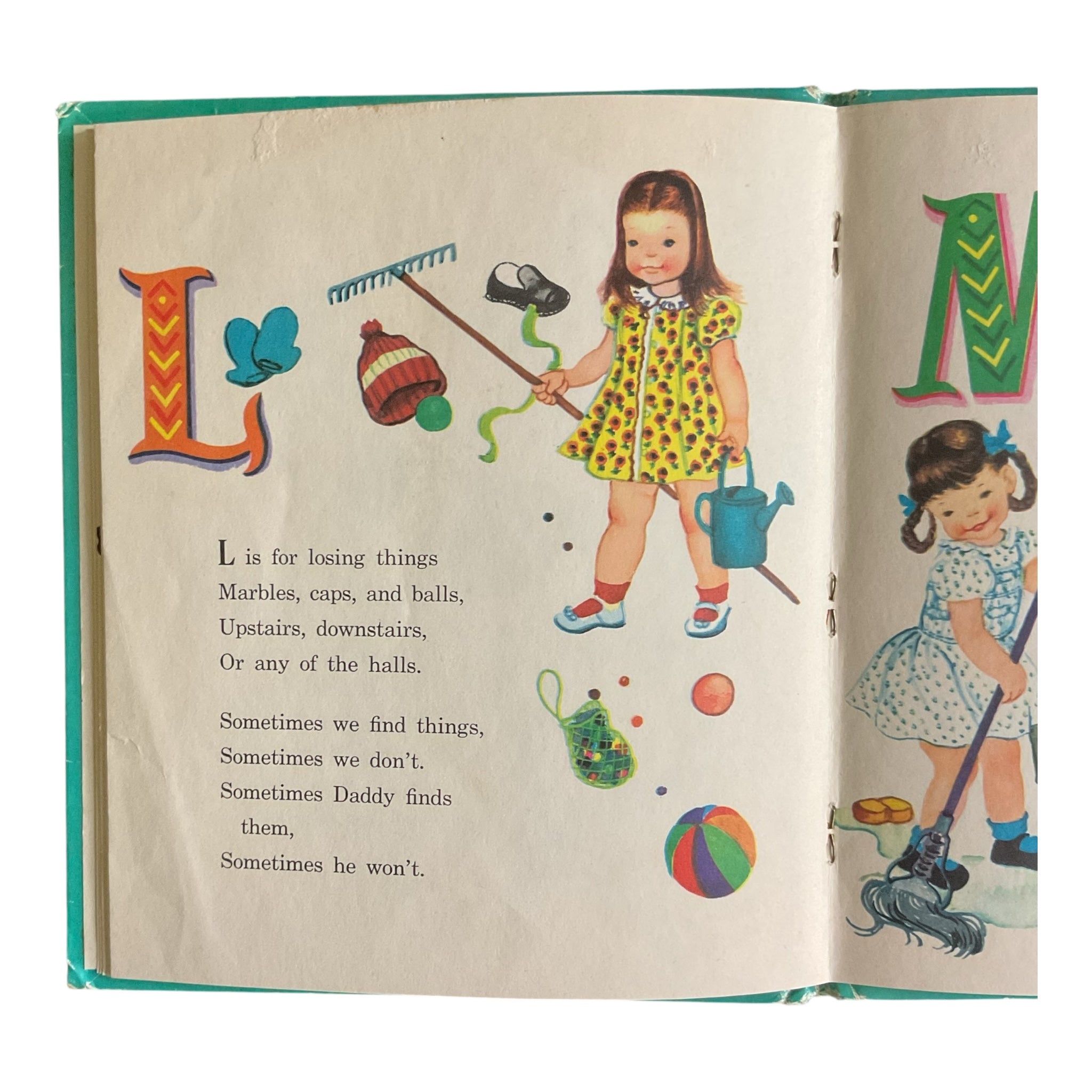 The Busy ABC Vintage 1950 Whitman Top Top Tales Childrens Book