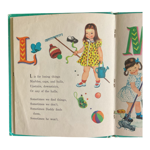 The Busy ABC Vintage 1950 Whitman Top Top Tales Childrens Book