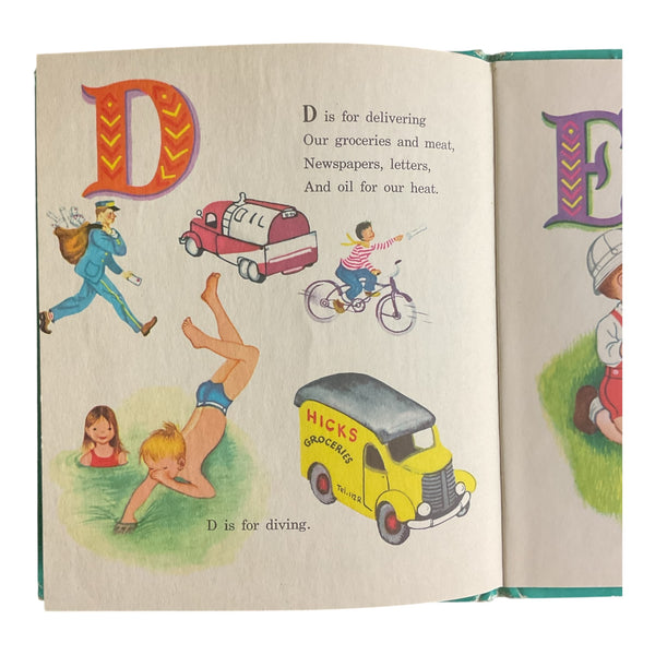 The Busy ABC Vintage 1950 Whitman Top Top Tales Childrens Book