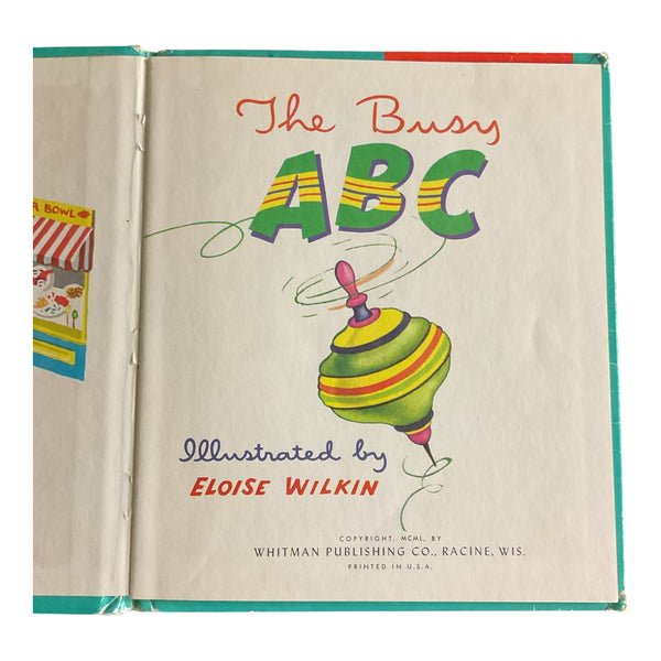 The Busy ABC Vintage 1950 Whitman Top Top Tales Childrens Book